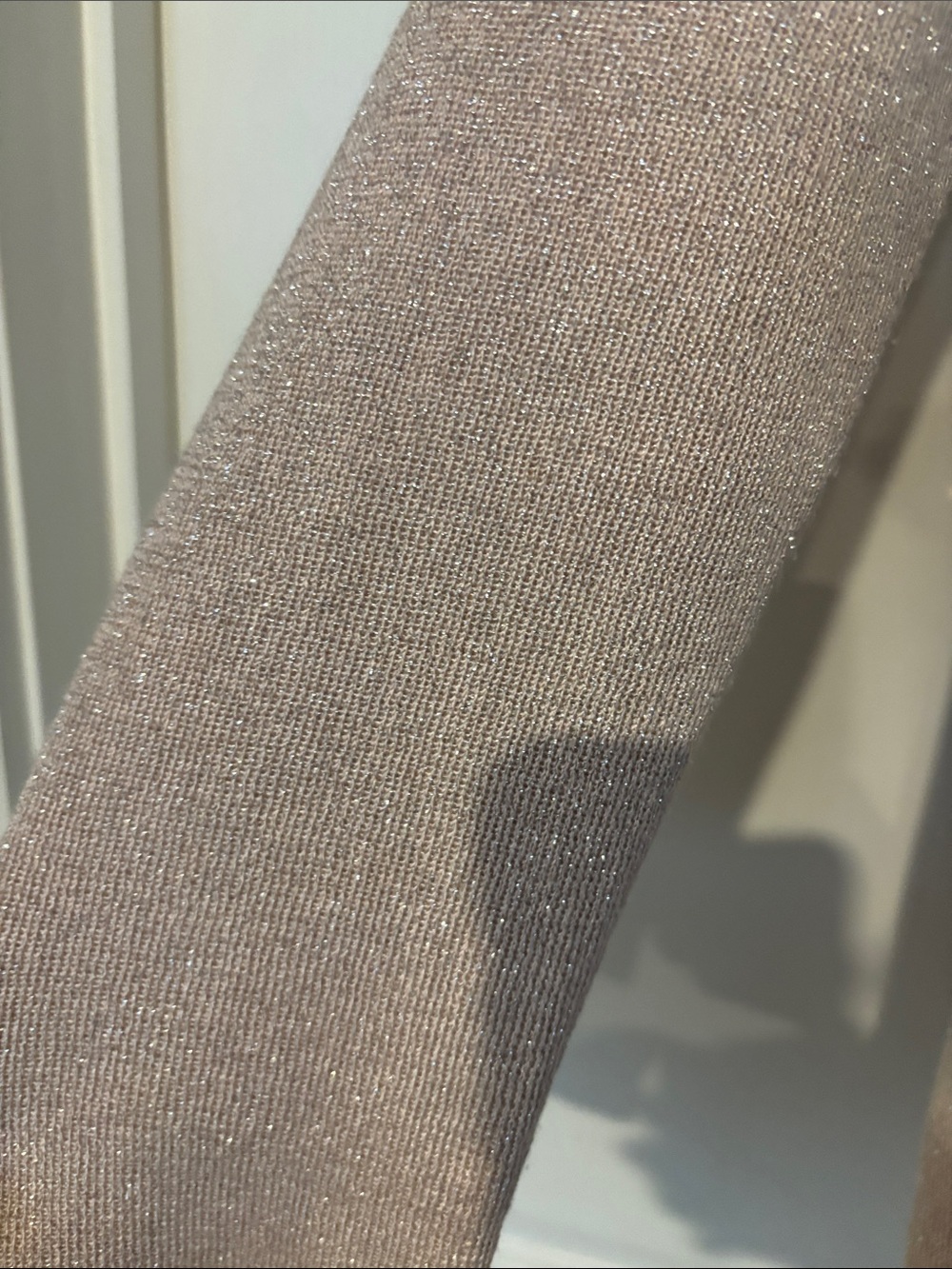 Women’s Open-Front Shimmer Cardigan - blush - Picture 2 of 3